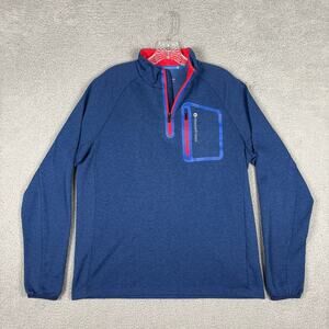 Vineyard Vines Performance Pullover Men’s Medium Blue 1/4 Zip Casual Golf Travel
